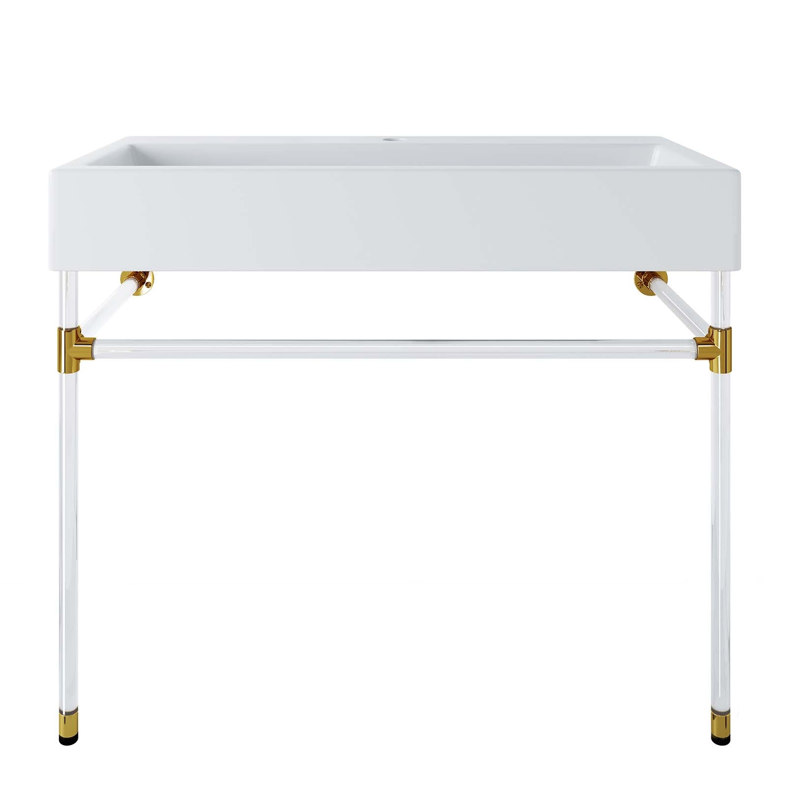 Redeem 40" Acrylic Wall-Mount Bathroom Vanity by Modway