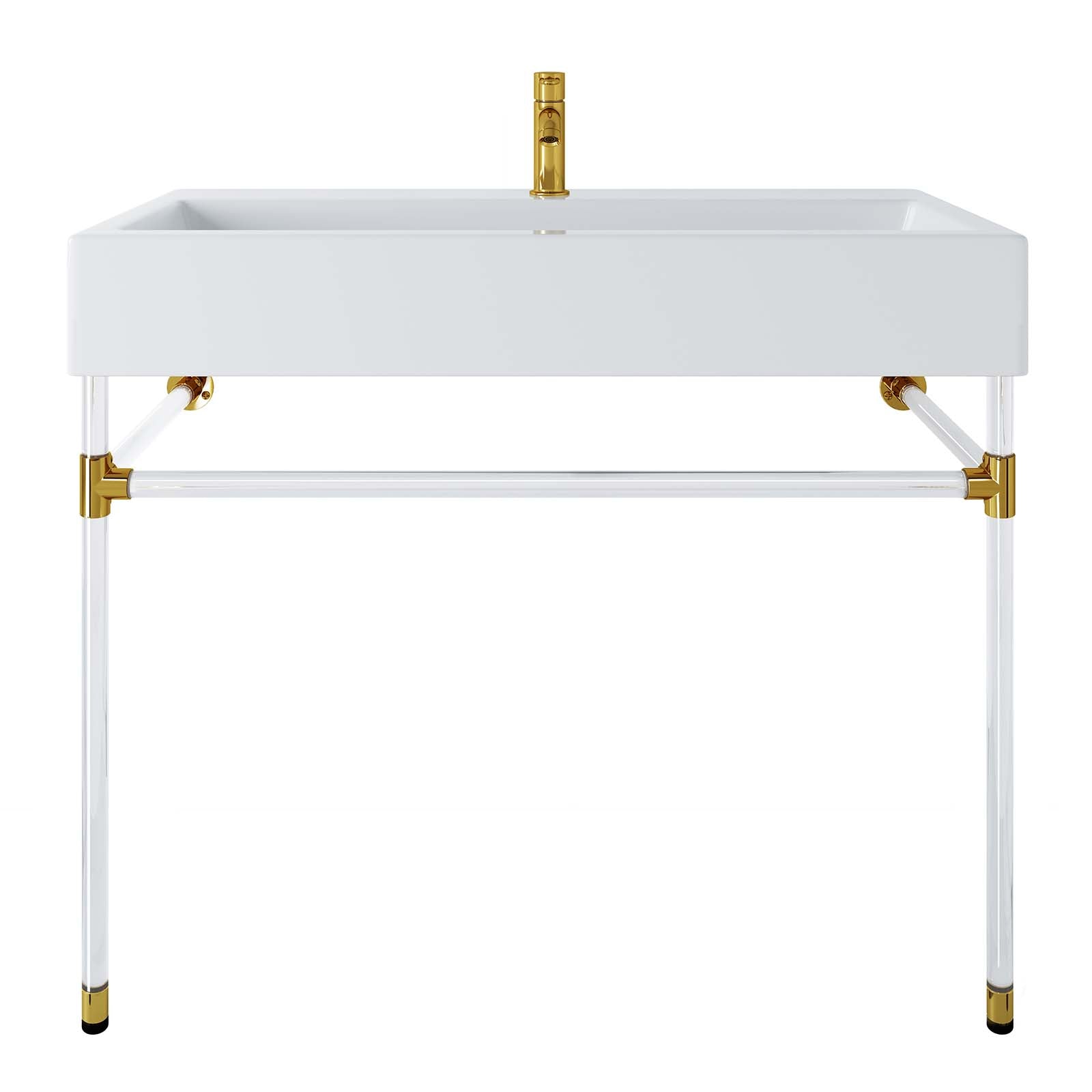 Redeem 40" Acrylic Wall-Mount Bathroom Vanity by Modway