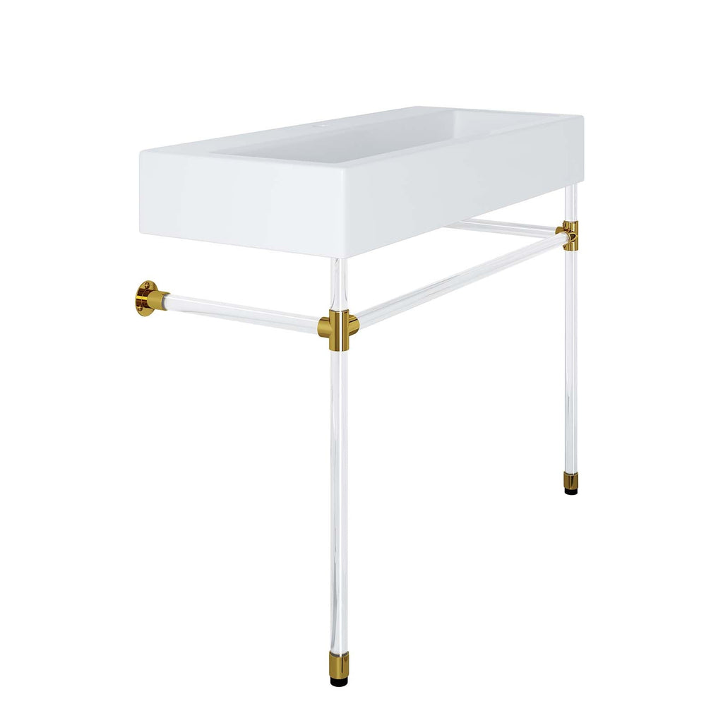 Redeem 40" Acrylic Wall-Mount Bathroom Vanity by Modway