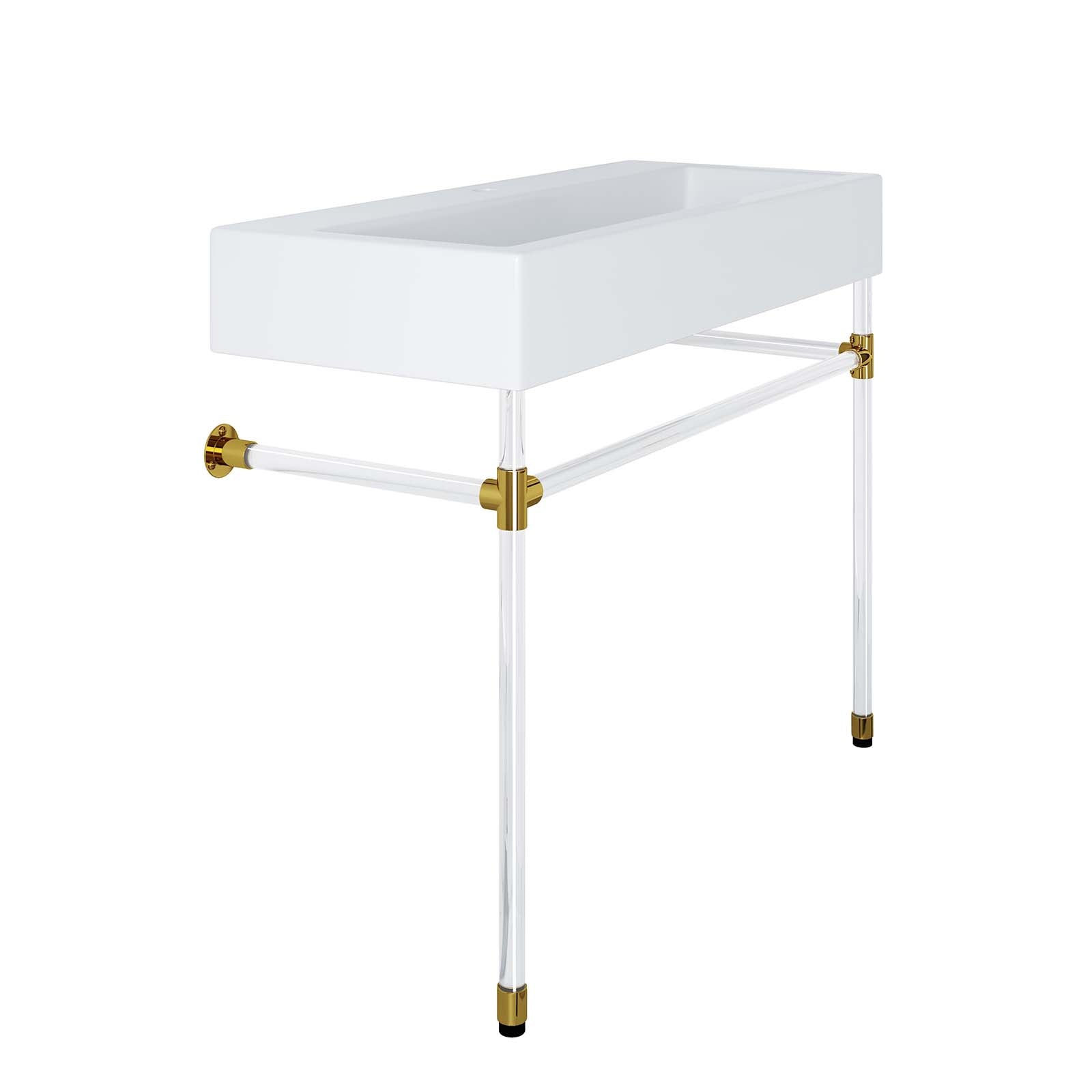 Redeem 40" Acrylic Wall-Mount Bathroom Vanity by Modway