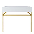 Redeem 40" Wall-Mount Gold Stainless Steel Bathroom Vanity by Modway