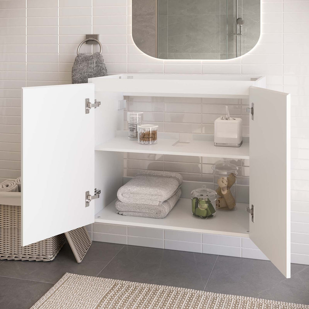 Bryn 30" Wall-Mount Bathroom Vanity (Sink Basin Not Included) by Modway
