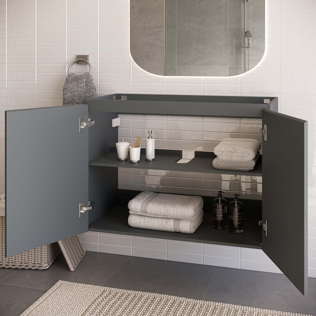 Bryn 36" Wall-Mount Bathroom Vanity (Sink Basin Not Included) by Modway