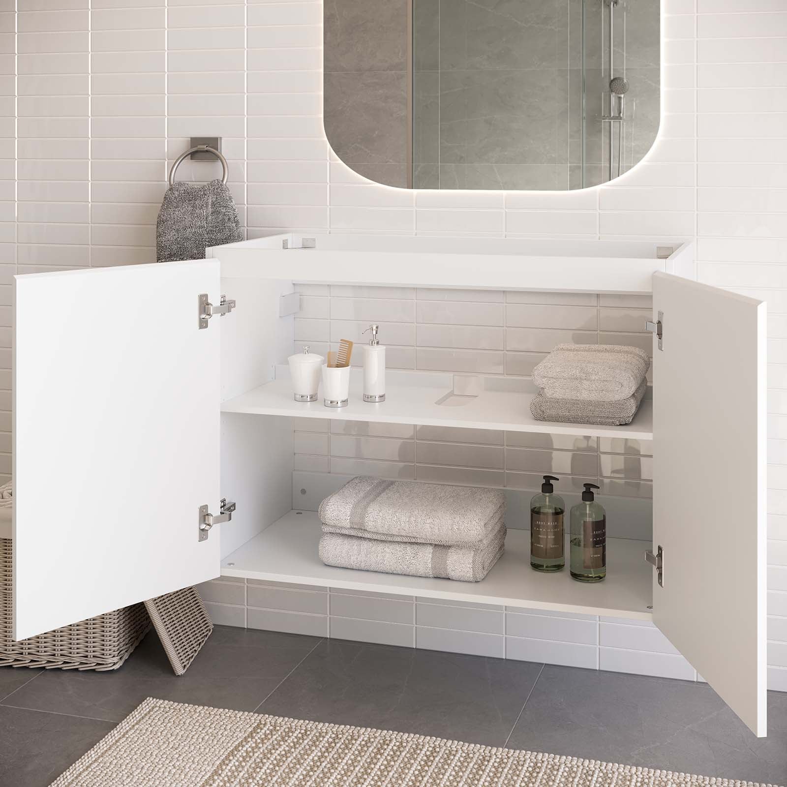 Bryn 36" Wall-Mount Bathroom Vanity (Sink Basin Not Included) by Modway