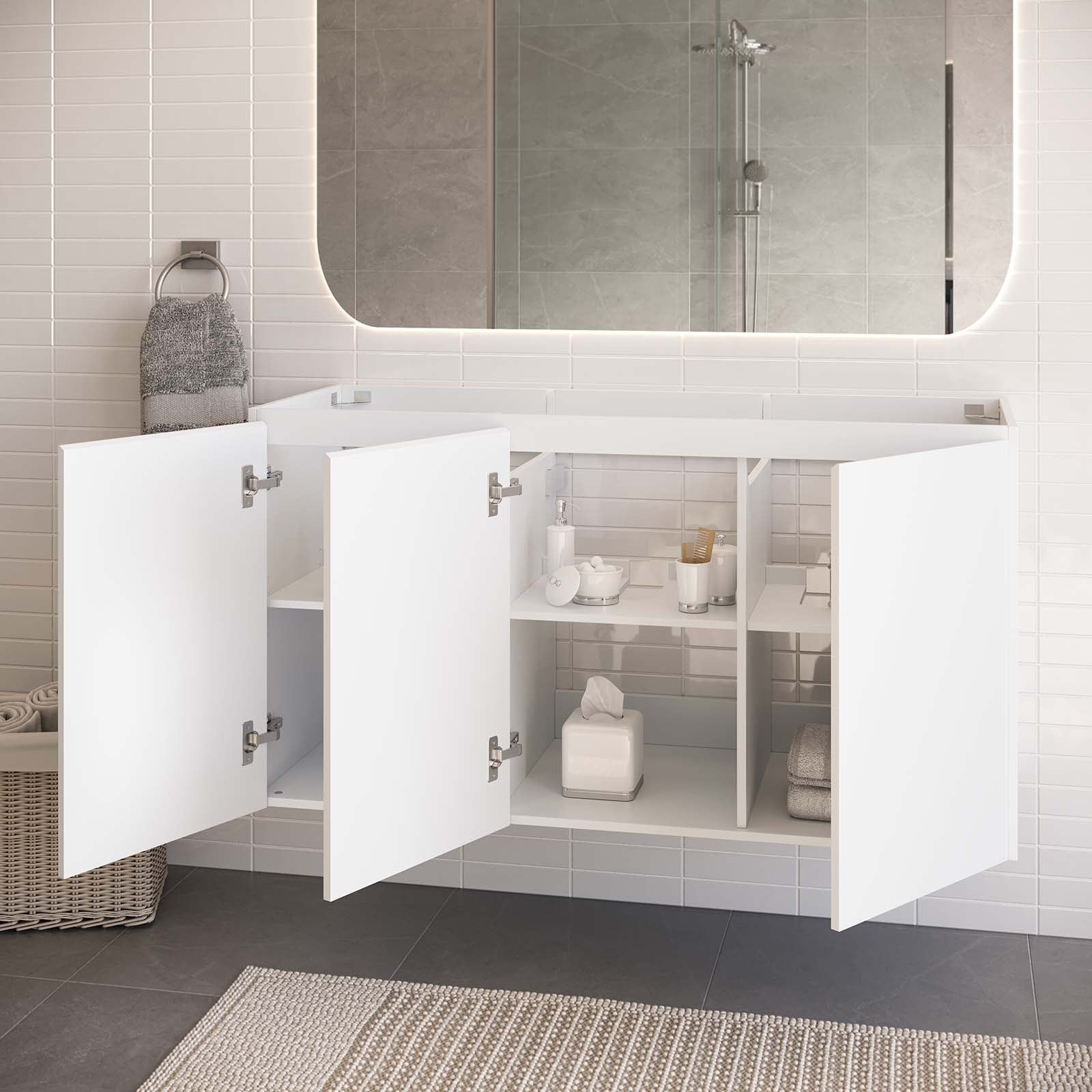 Bryn 48" Wall-Mount Bathroom Vanity (Sink Basin Not Included) by Modway