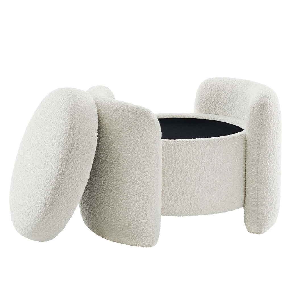 Nebula Boucle Upholstered Ottoman by Modway