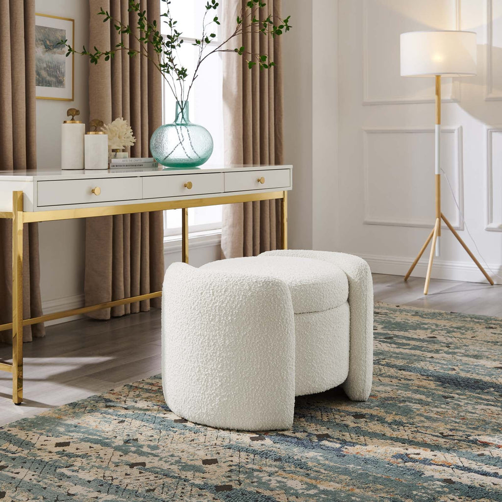 Nebula Boucle Upholstered Ottoman by Modway