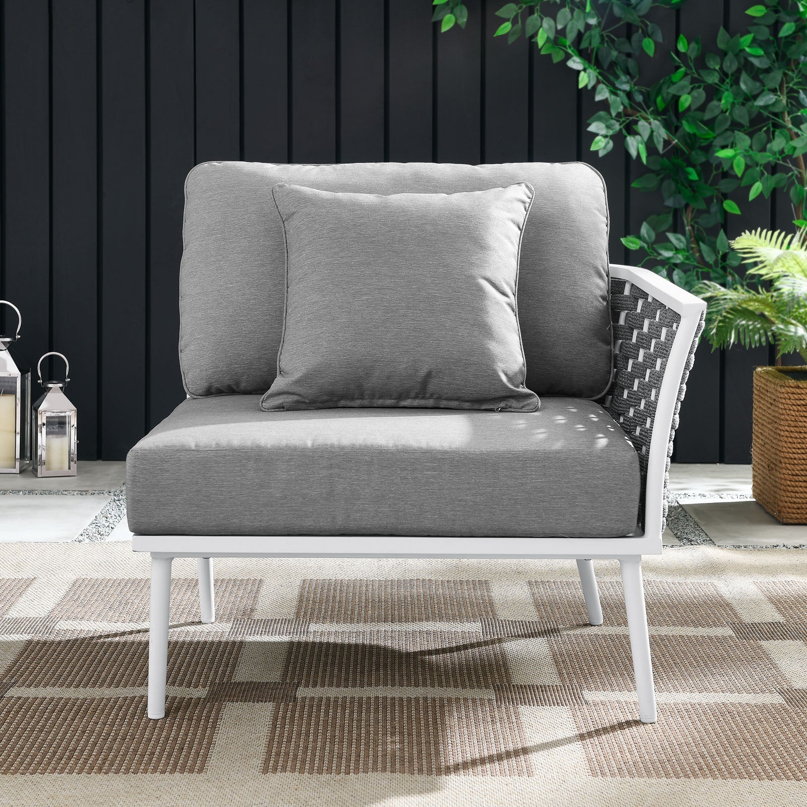 Stance Outdoor Patio Aluminum Right-Facing Armchair by Modway