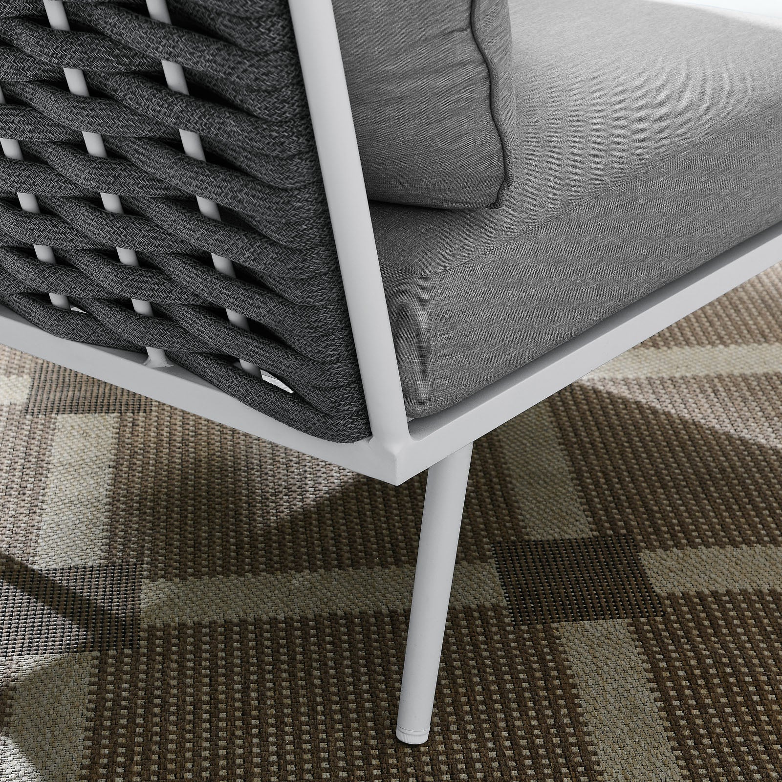 Stance Outdoor Patio Aluminum Corner Chair by Modway