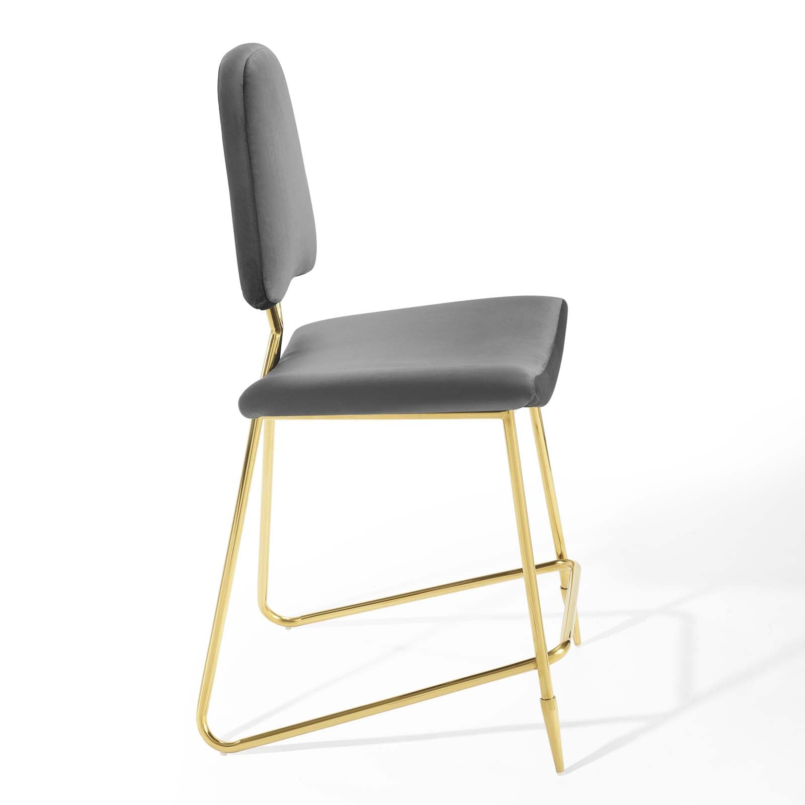Ponder Performance Velvet Counter Stool Set of 2 by Modway