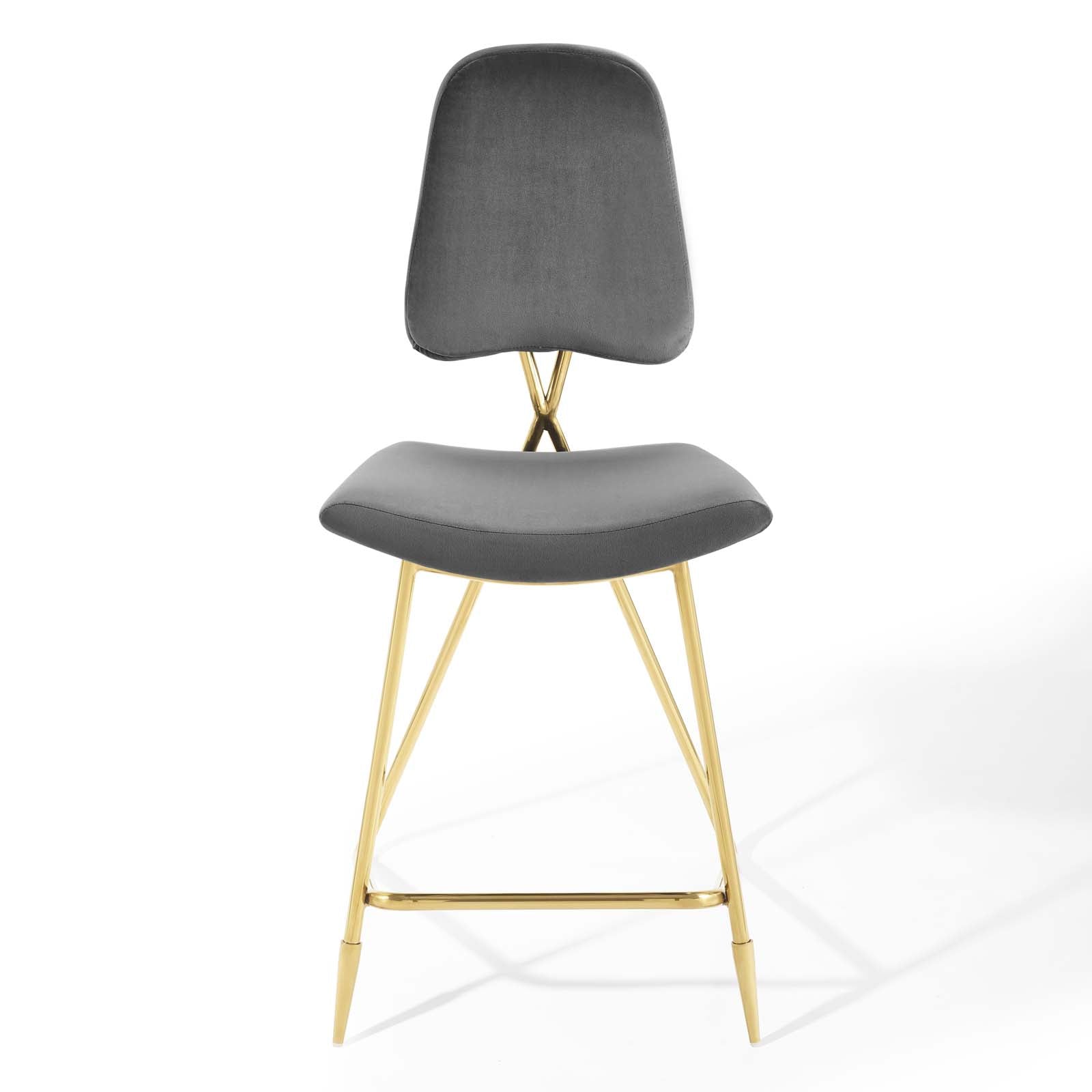 Ponder Performance Velvet Counter Stool Set of 2 by Modway