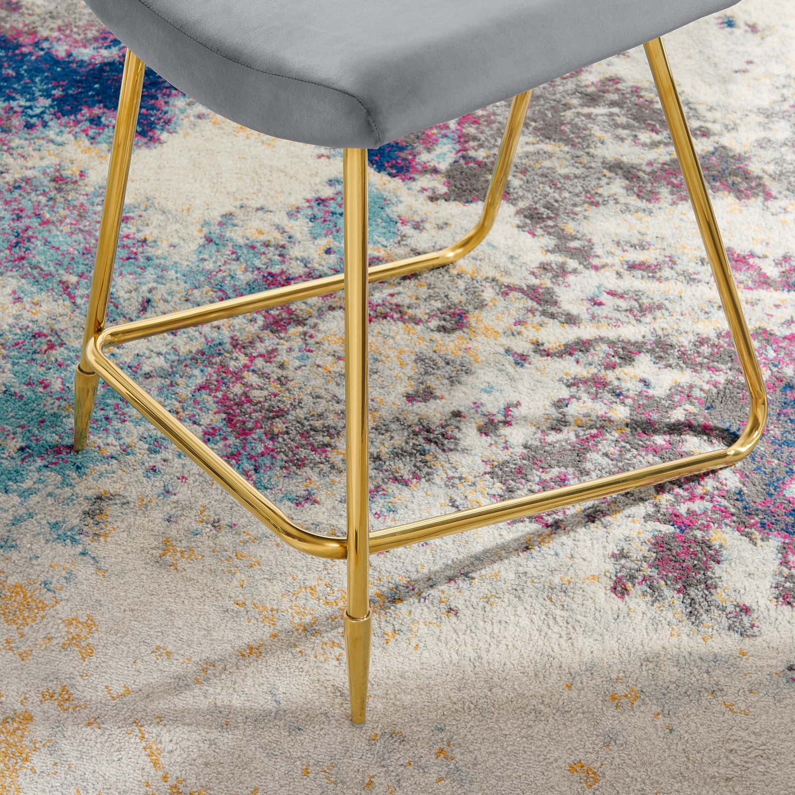 Ponder Performance Velvet Counter Stool Set of 2 by Modway
