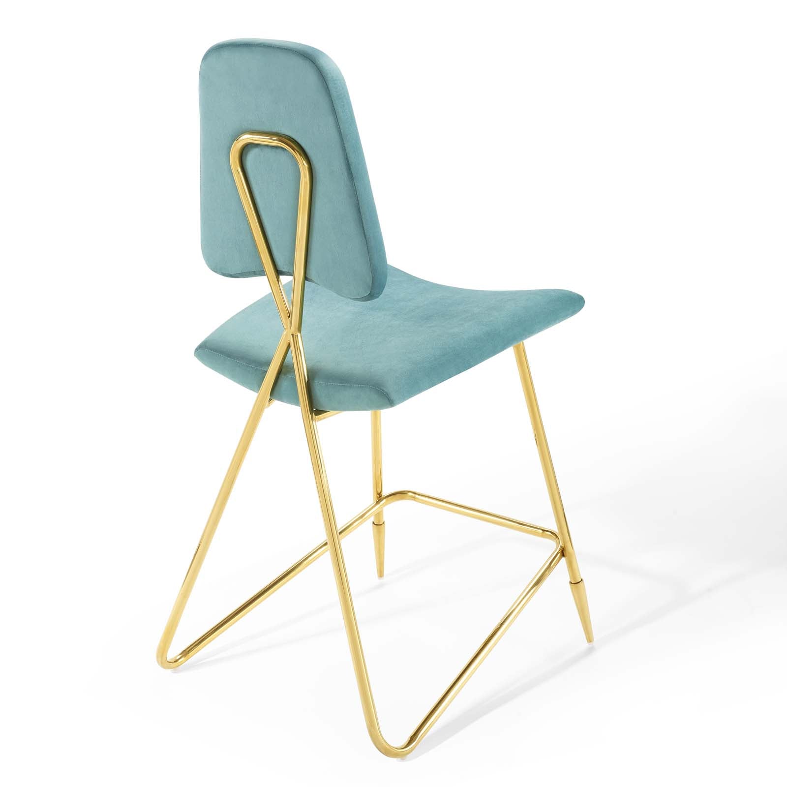 Ponder Performance Velvet Counter Stool Set of 2 by Modway