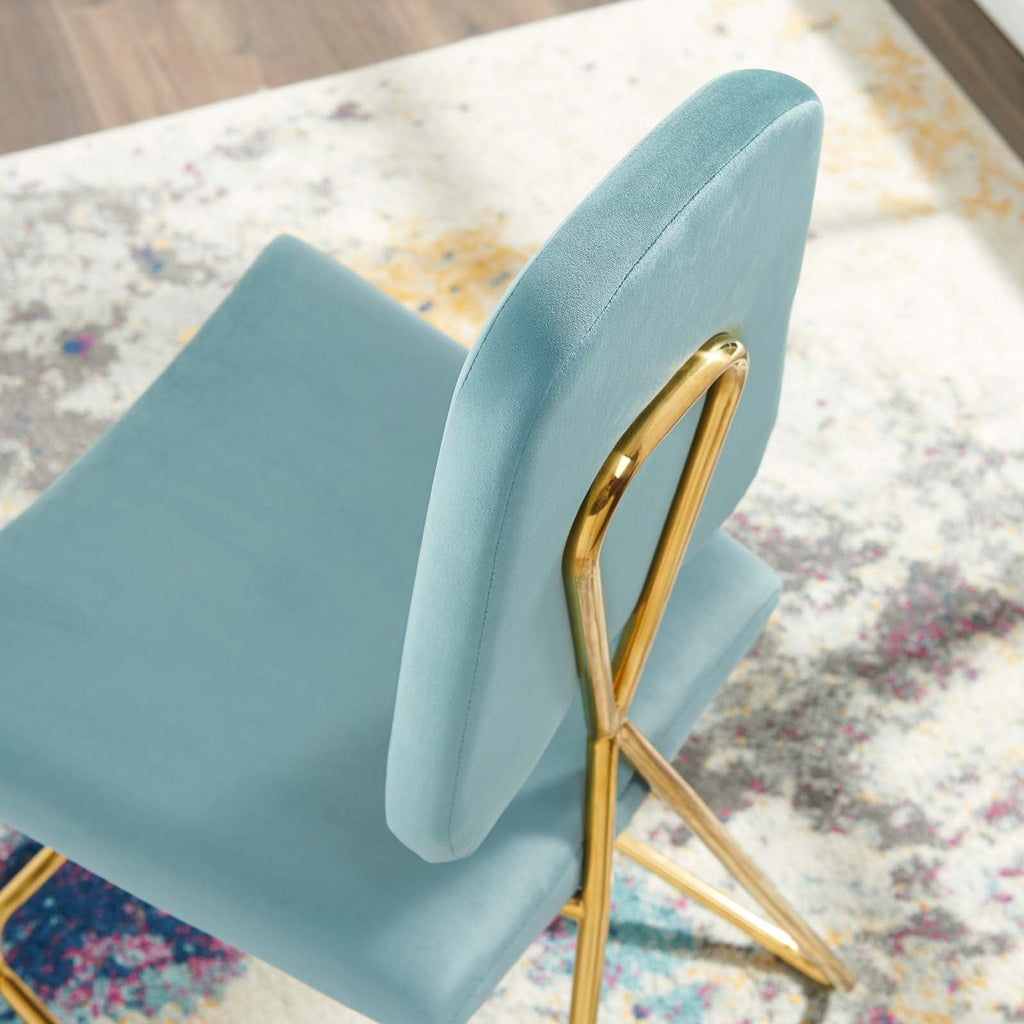 Ponder Performance Velvet Counter Stool Set of 2 by Modway