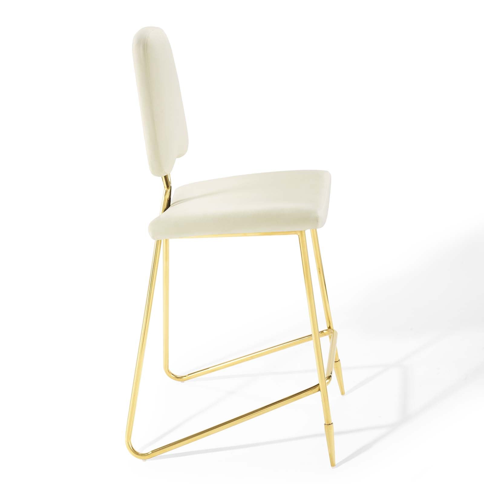 Ponder Performance Velvet Bar Stool Set of 2 by Modway
