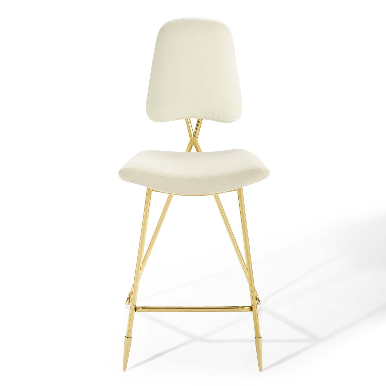 Ponder Performance Velvet Bar Stool Set of 2 by Modway