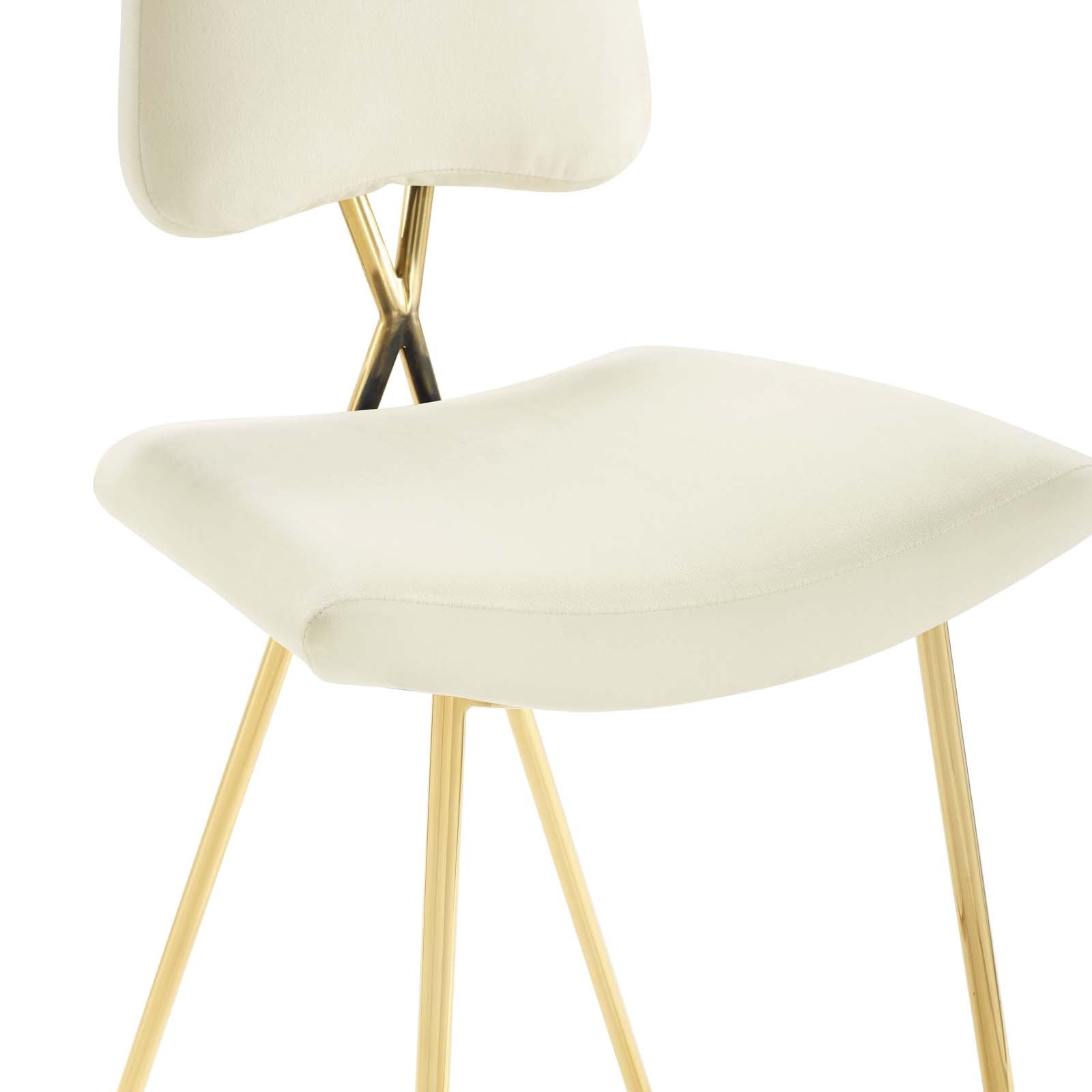 Ponder Performance Velvet Bar Stool Set of 2 by Modway