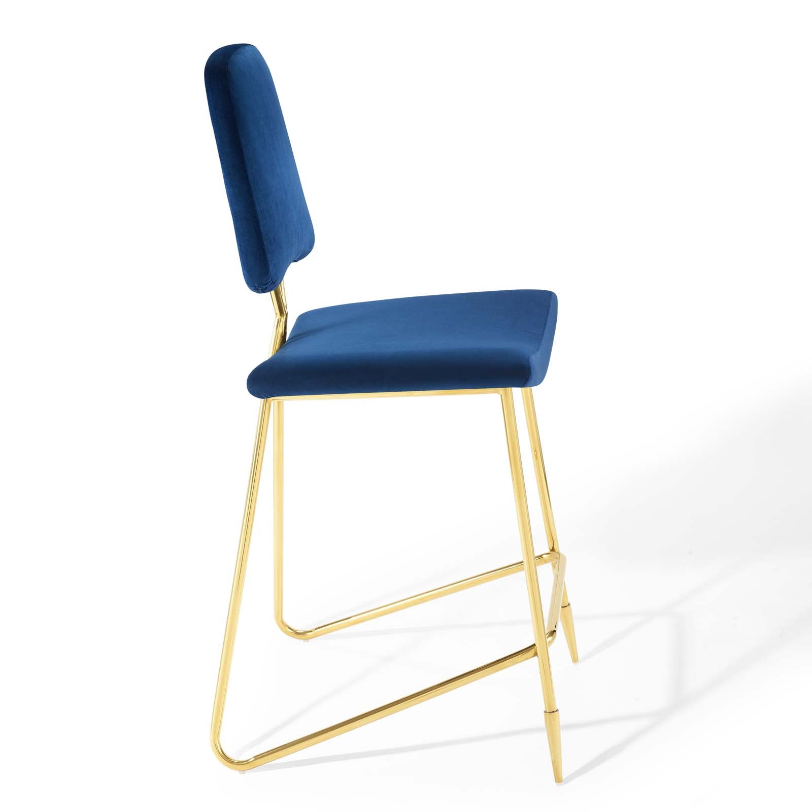 Ponder Performance Velvet Bar Stool Set of 2 by Modway