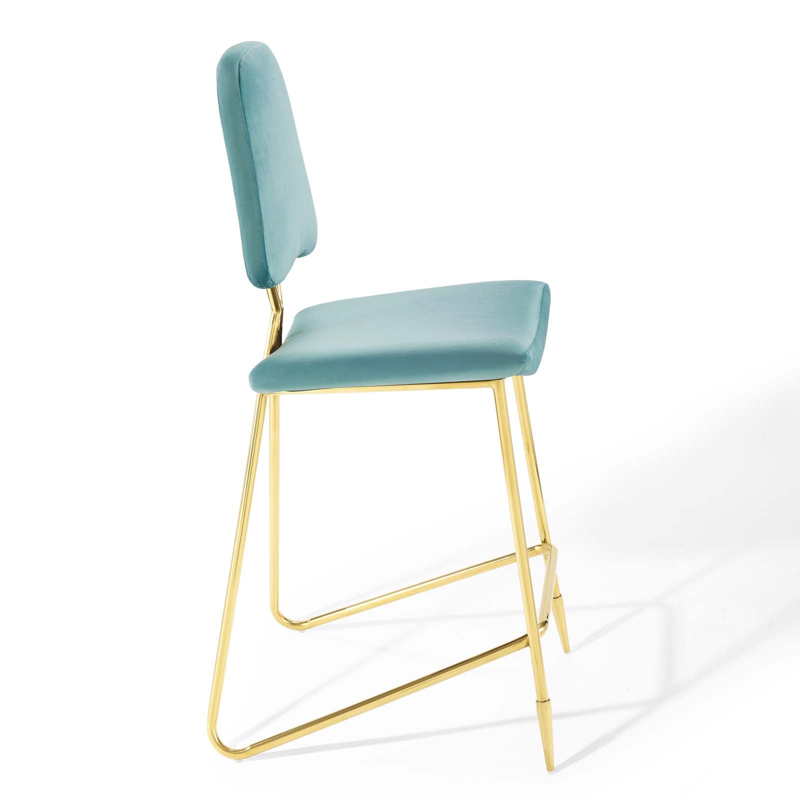 Ponder Performance Velvet Bar Stool Set of 2 by Modway