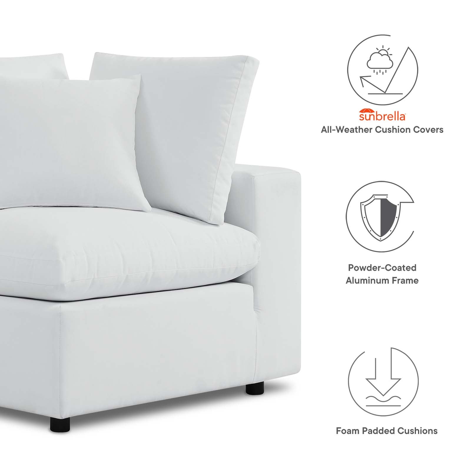 Commix Sunbrella¨ Outdoor Patio Loveseat by Modway
