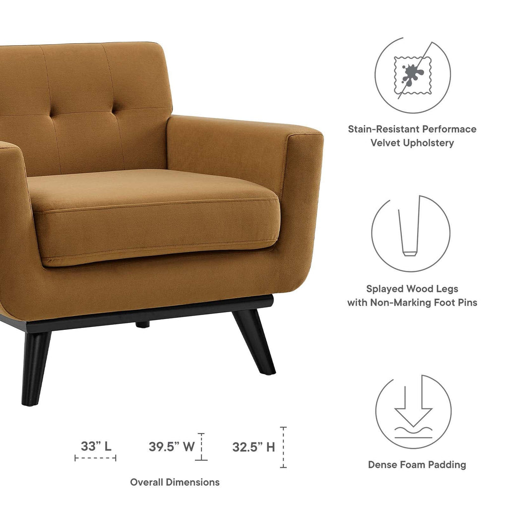 Engage Performance Velvet Armchair by Modway
