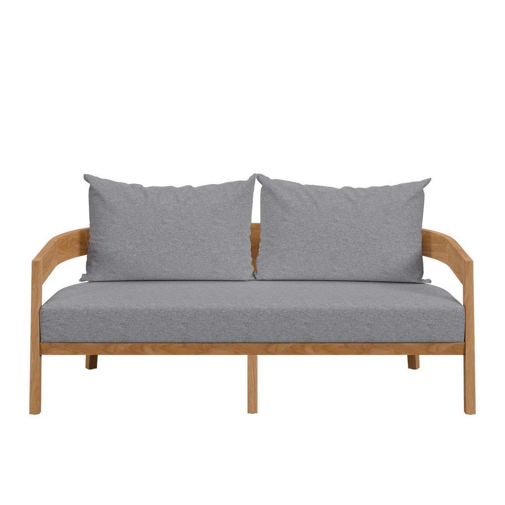 Brisbane Teak Wood Outdoor Patio Loveseat by Modway