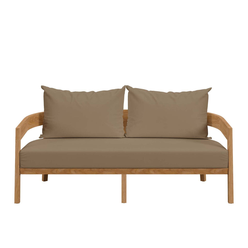 Brisbane Teak Wood Outdoor Patio Loveseat by Modway