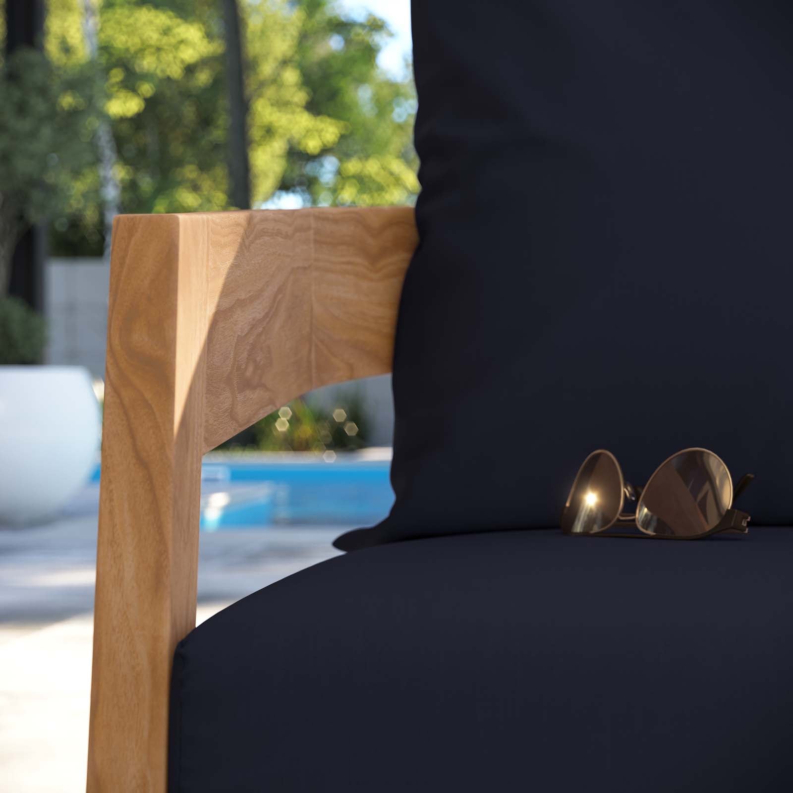 Brisbane Teak Wood Outdoor Patio Armchair by Modway