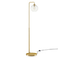 Silo Glass Globe Glass and Metal Floor Lamp by Modway