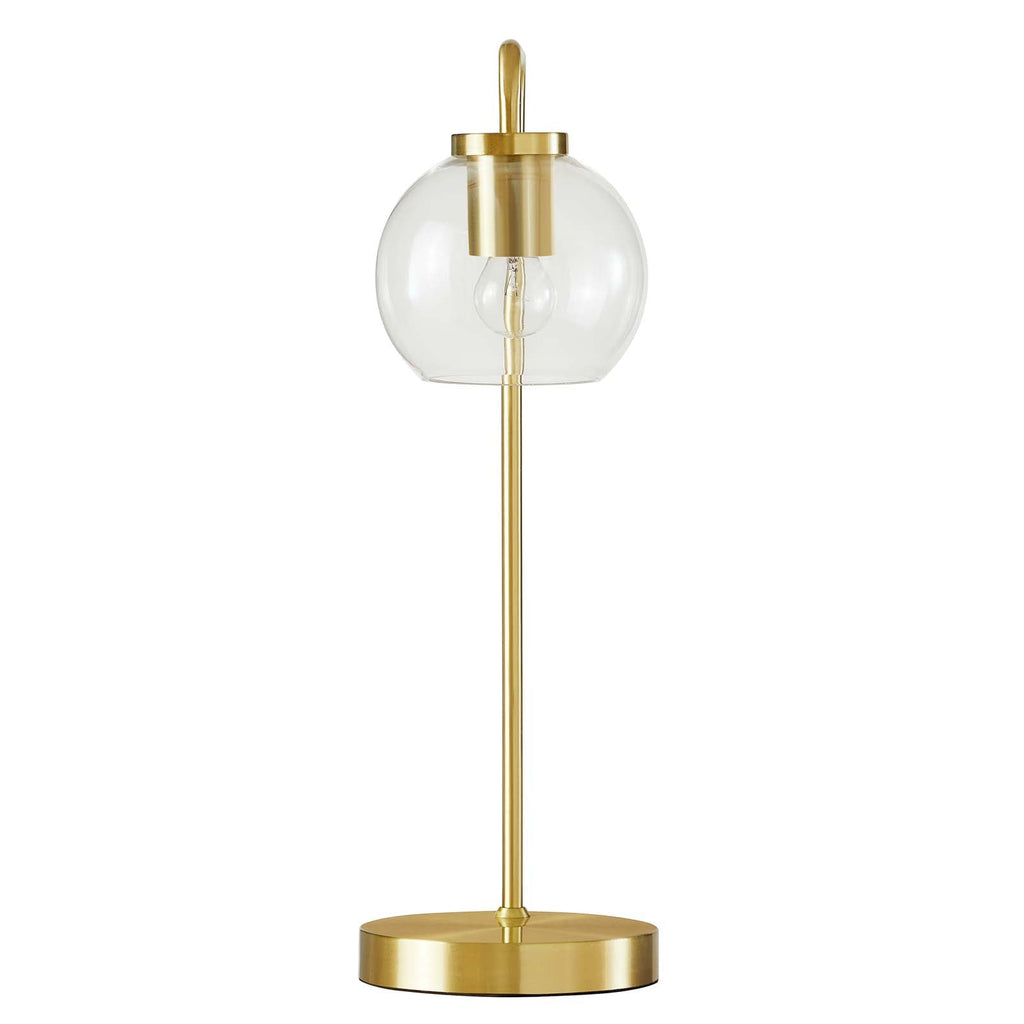 Silo Glass Globe Glass and Metal Table Lamp by Modway