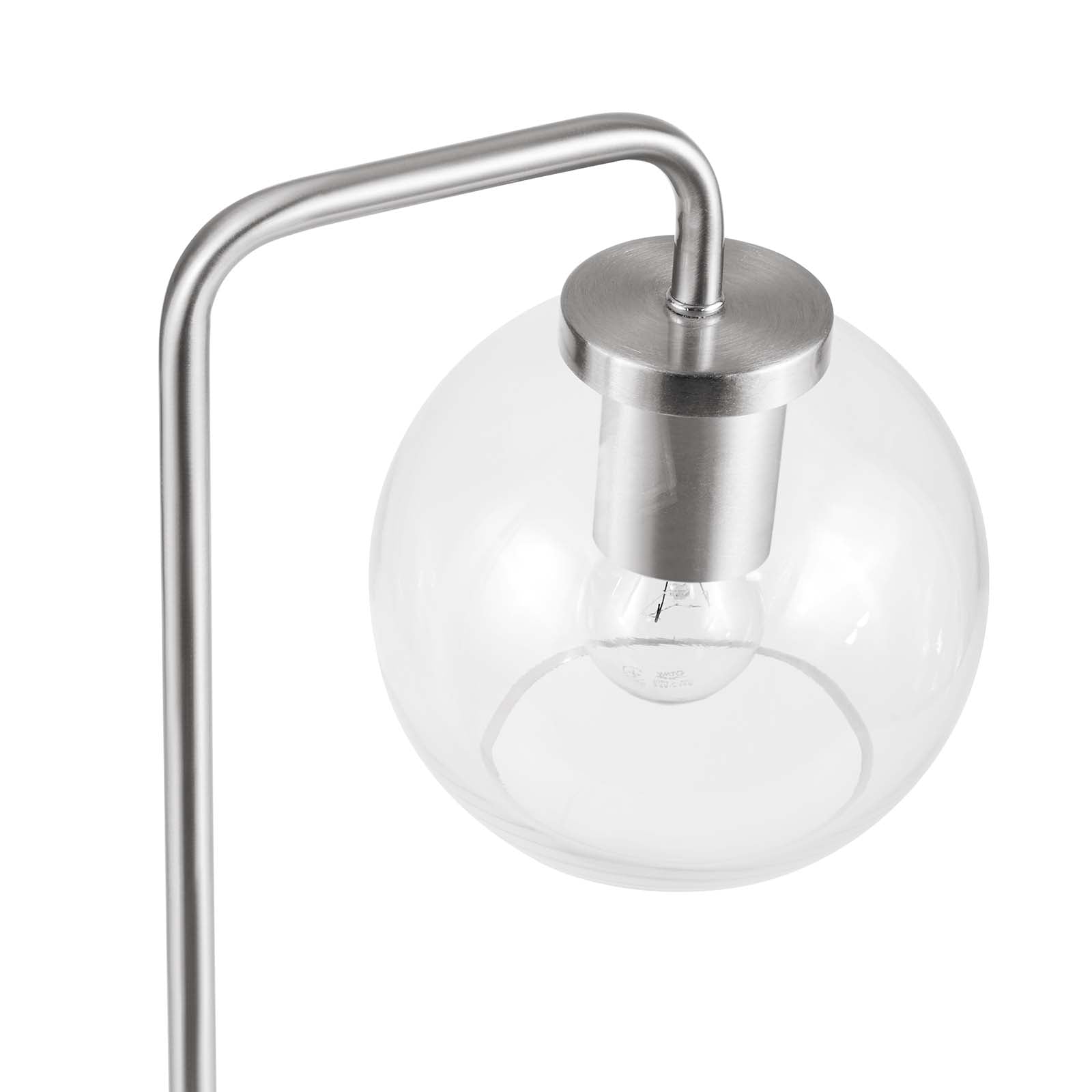 Silo Glass Globe Glass and Metal Table Lamp by Modway