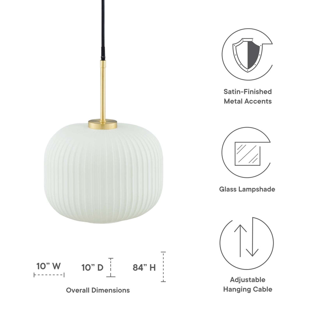Reprise Glass Pendant Light by Modway