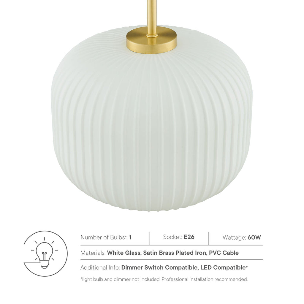 Reprise Glass Pendant Light by Modway