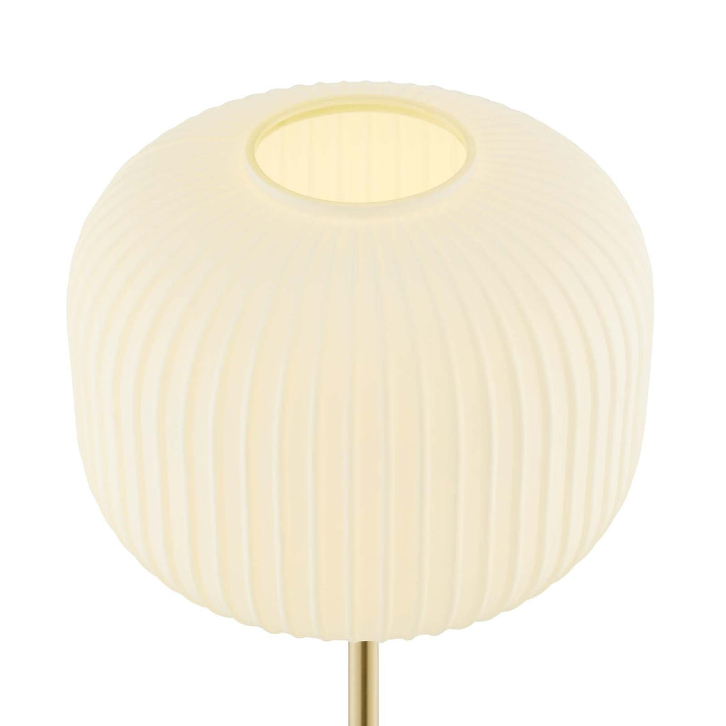 Reprise Glass Sphere Glass and Metal Floor Lamp by Modway