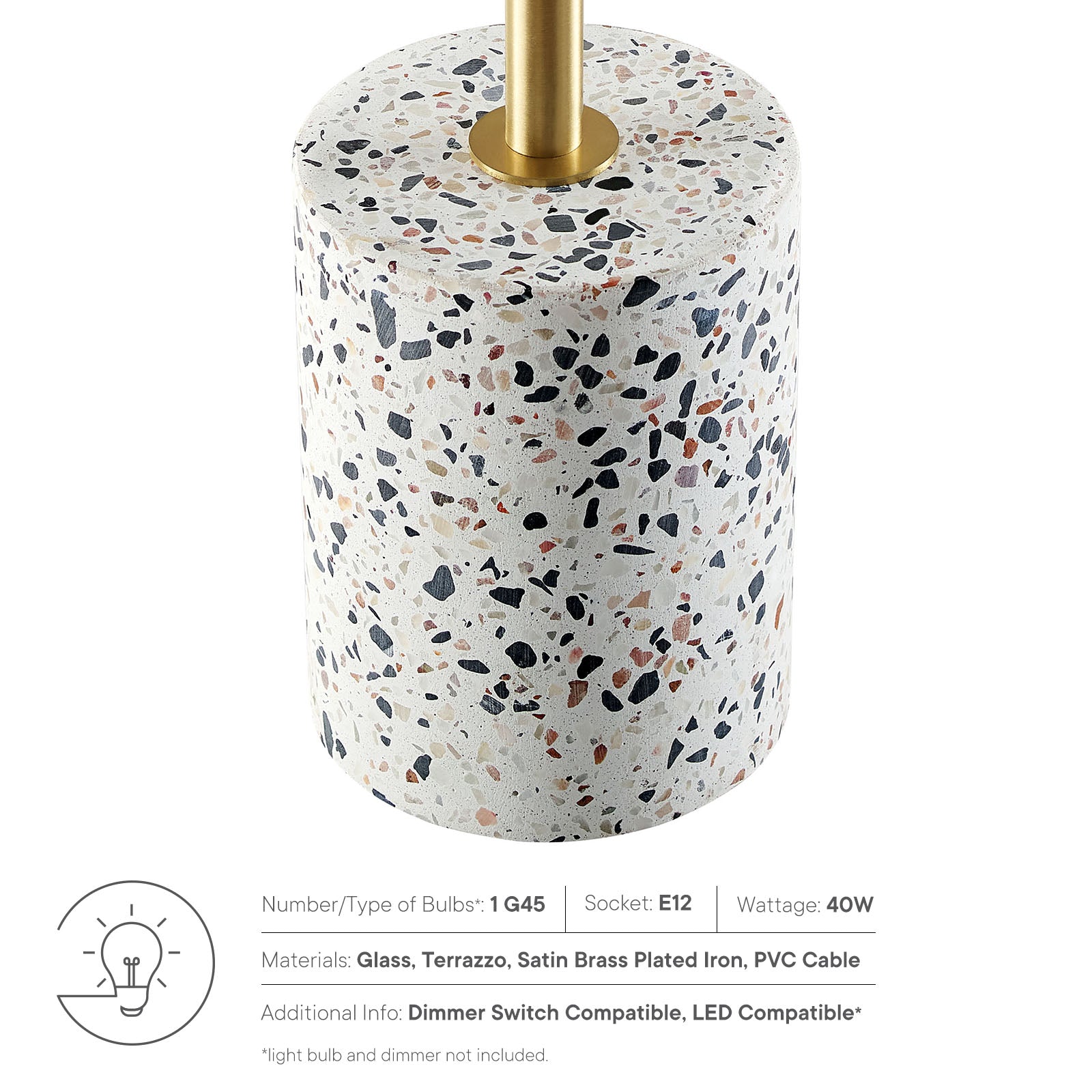 Logic Terrazzo Table Lamp by Modway