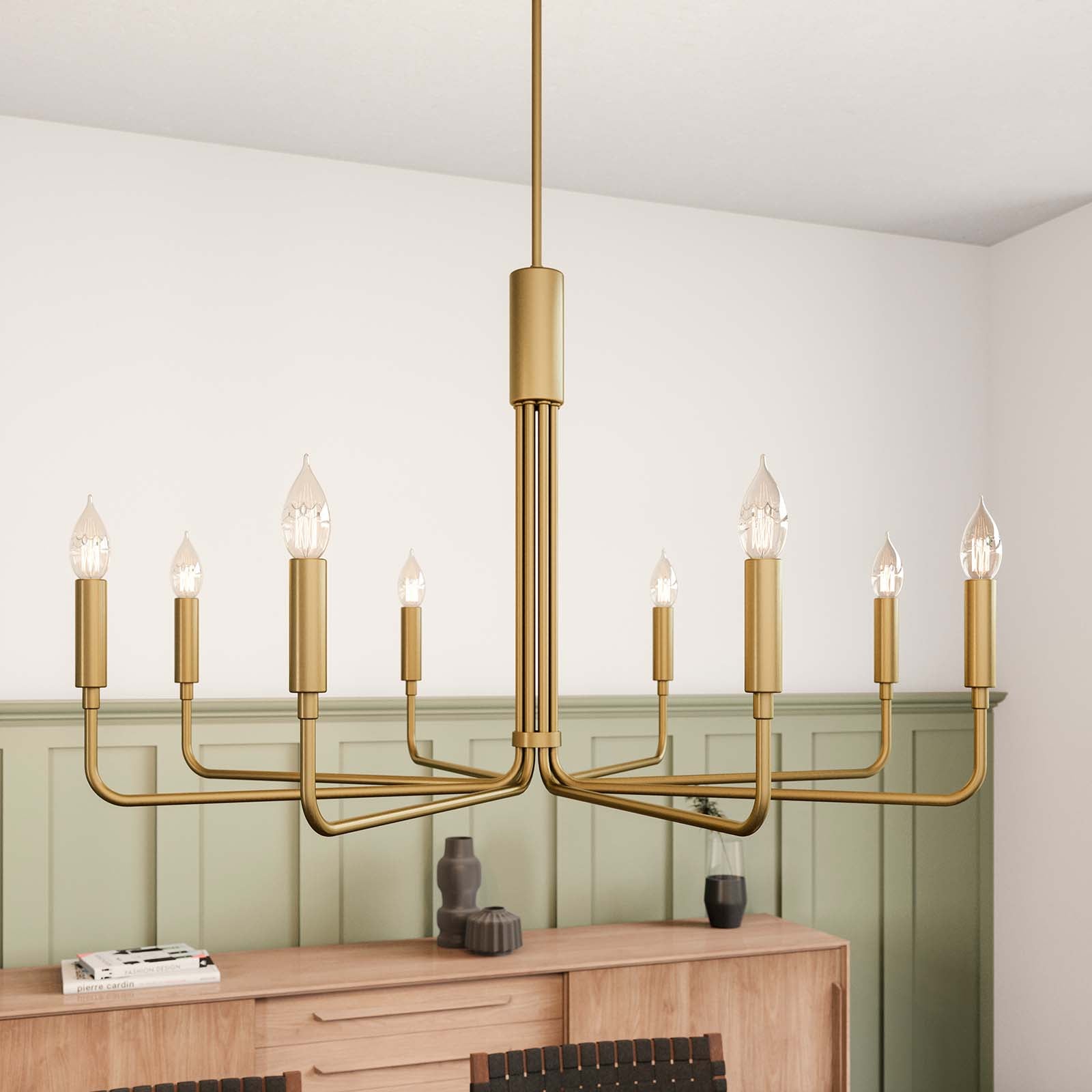 Rekindle 8-Light Chandelier by Modway