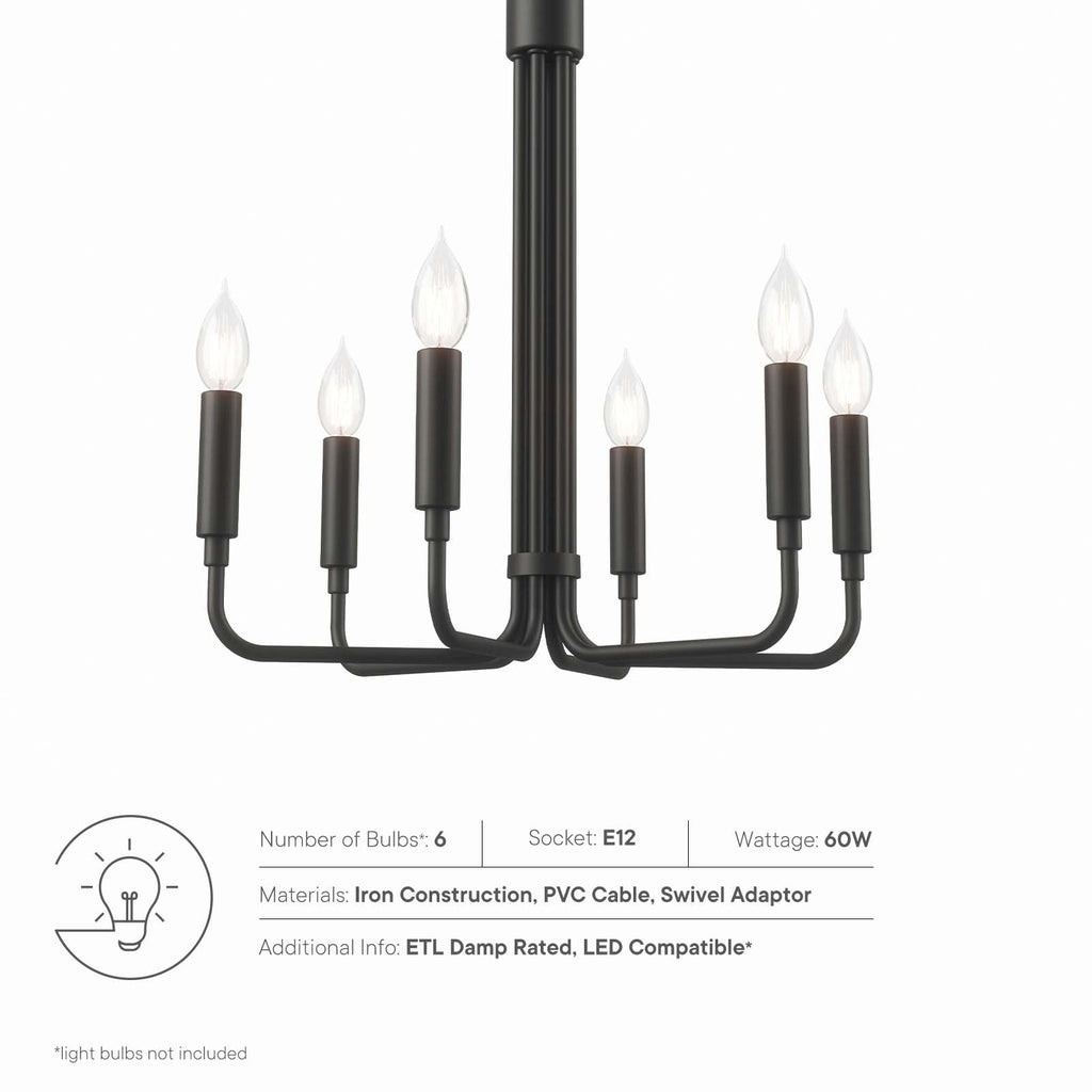 Rekindle 6-Light Chandelier by Modway