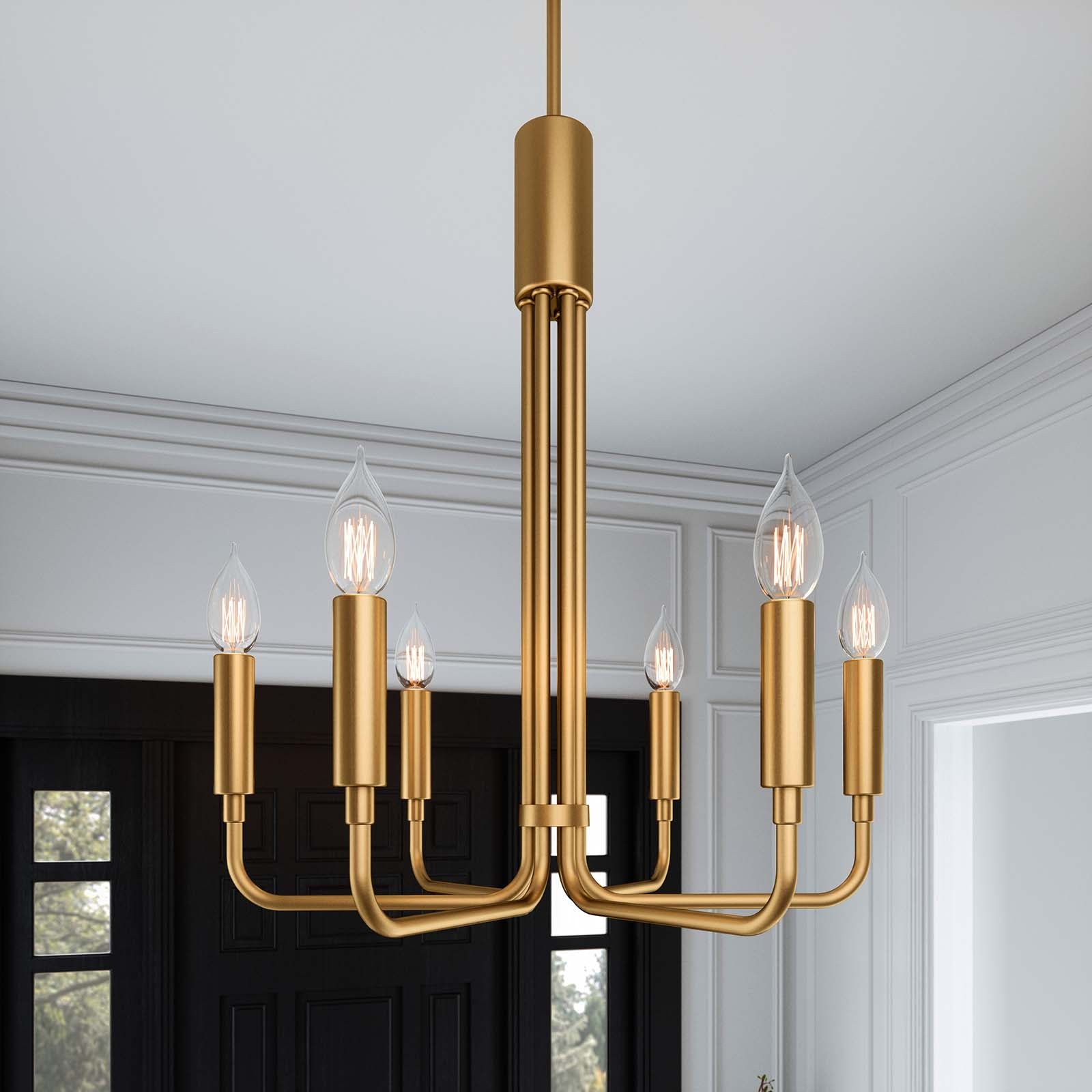 Rekindle 6-Light Chandelier by Modway