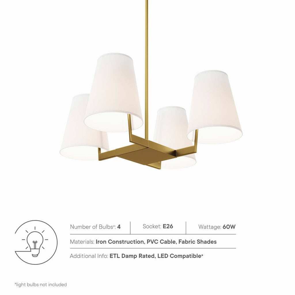 Mercer 4-Light Pendant Light by Modway