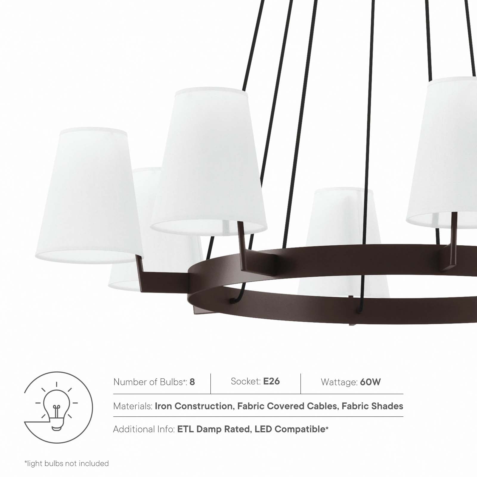 Surround 8-Light Chandelier by Modway