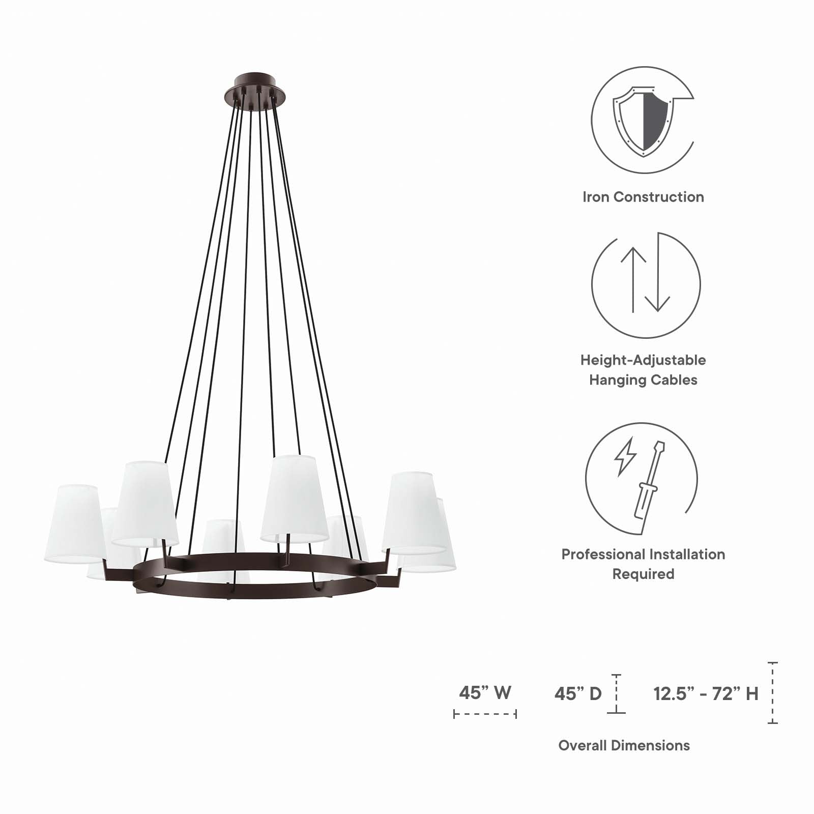 Surround 8-Light Chandelier by Modway