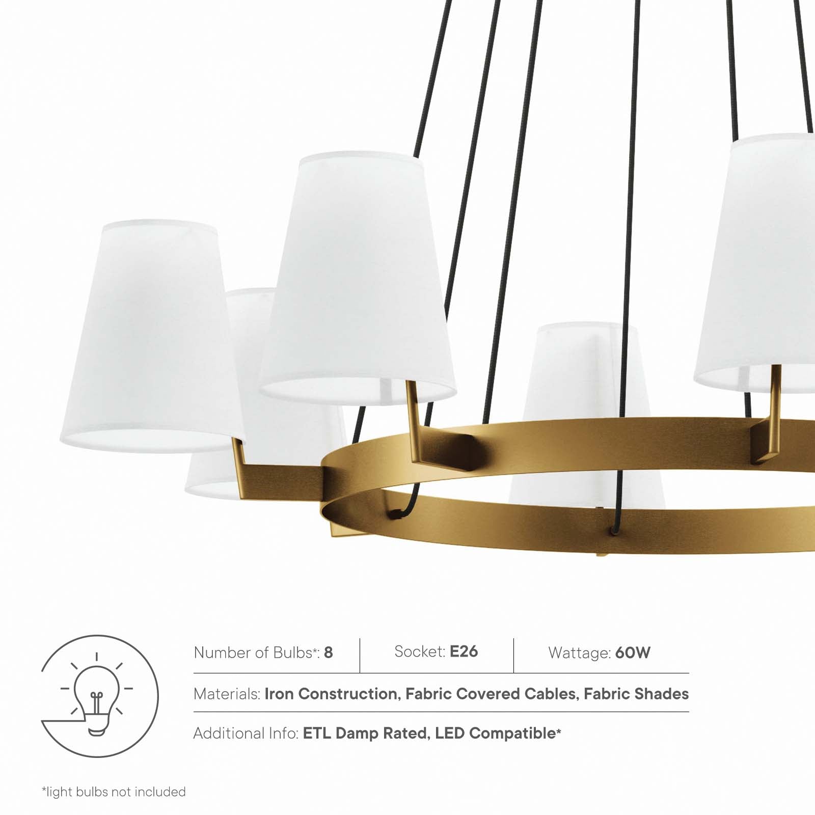 Surround 8-Light Chandelier by Modway