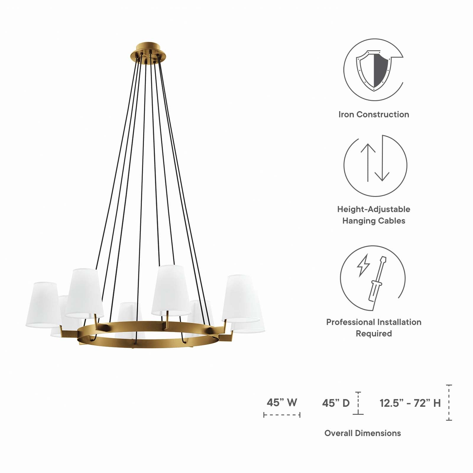 Surround 8-Light Chandelier by Modway