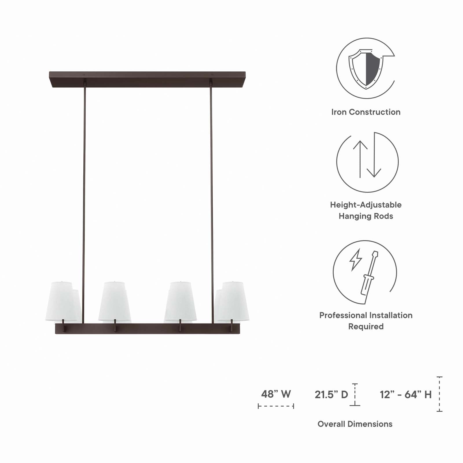 Enthrall 8-Light Chandelier by Modway