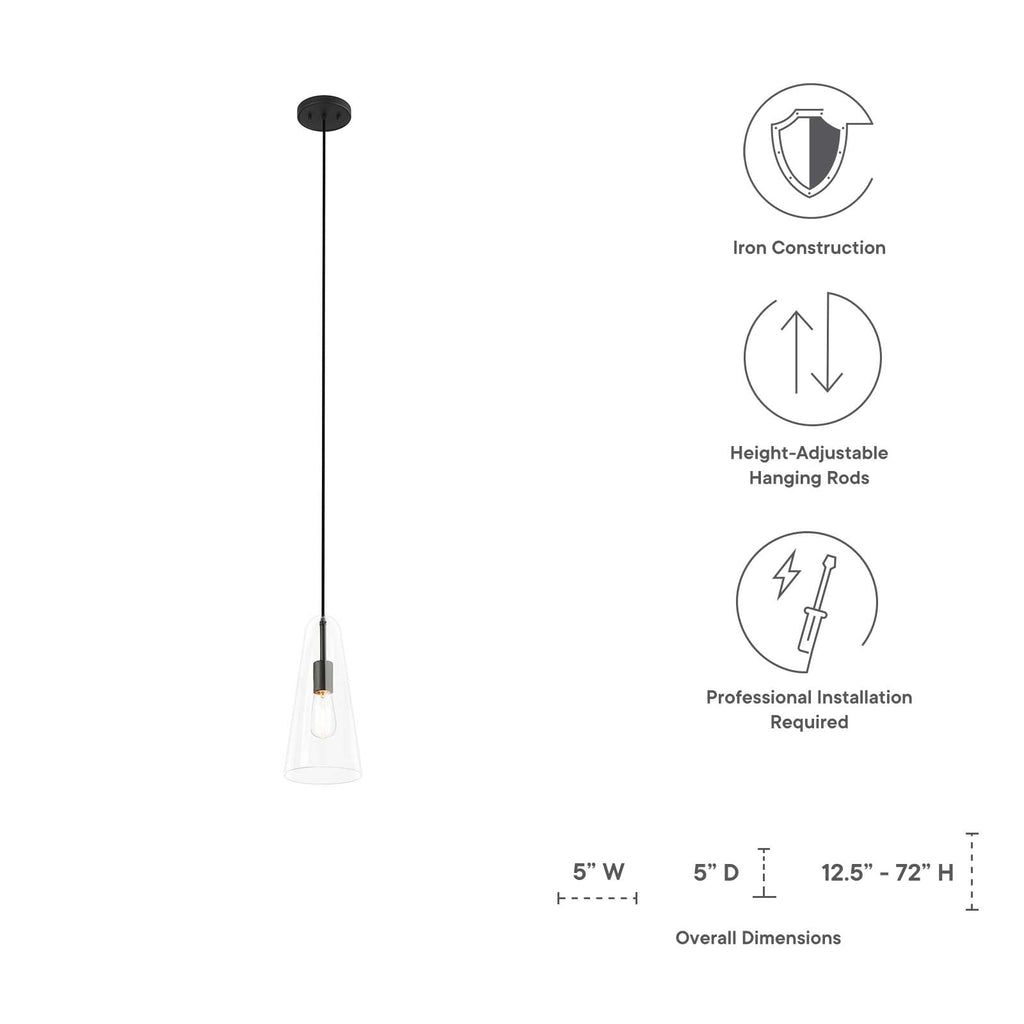 Beacon 1-Light Pendant Light by Modway