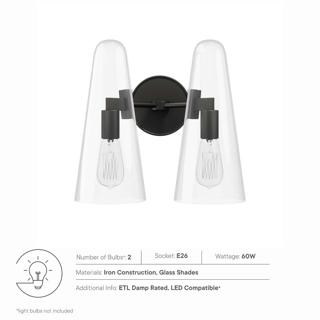 Beacon 2-Light Wall Sconce by Modway