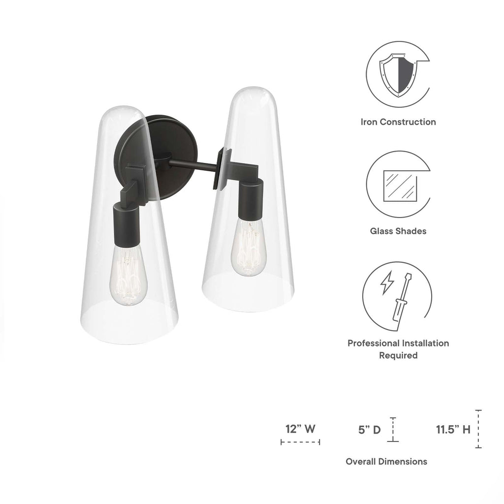 Beacon 2-Light Wall Sconce by Modway