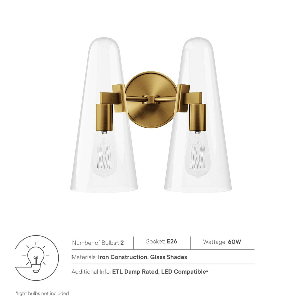 Beacon 2-Light Wall Sconce by Modway