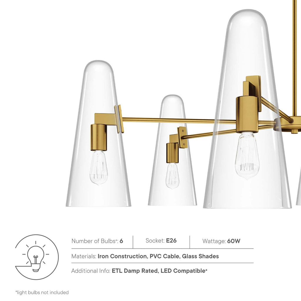 Beacon 6-Light Chandelier by Modway