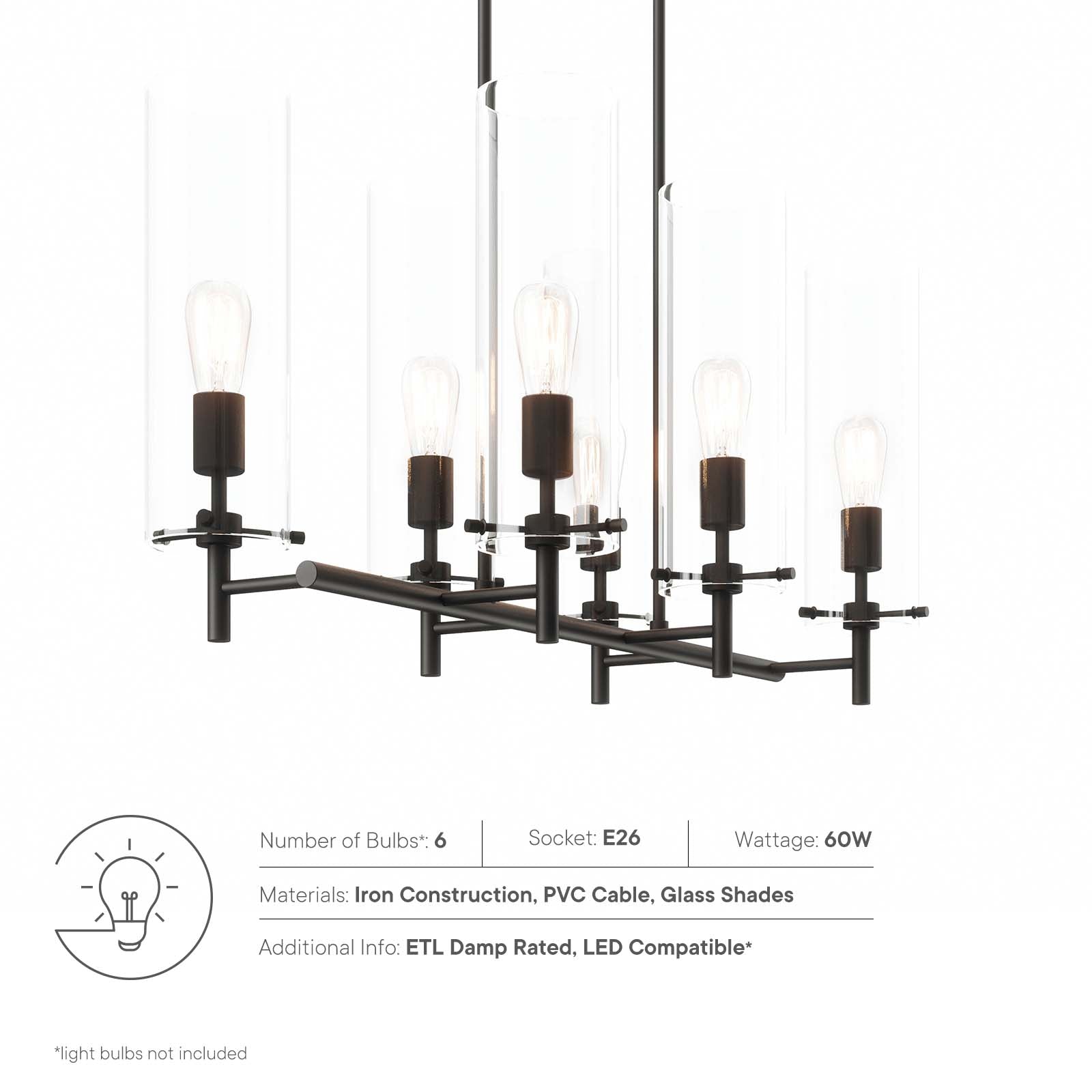 Skylark 6-Light Chandelier by Modway